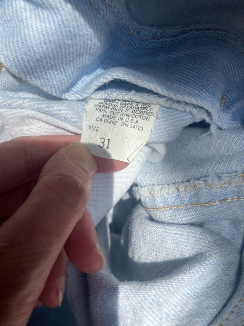 Vintage Riders jean short cotton denim short men’s - Picture 11 of 14